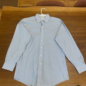 Brooks Brothers Blue and White Striped Dress Shirt
